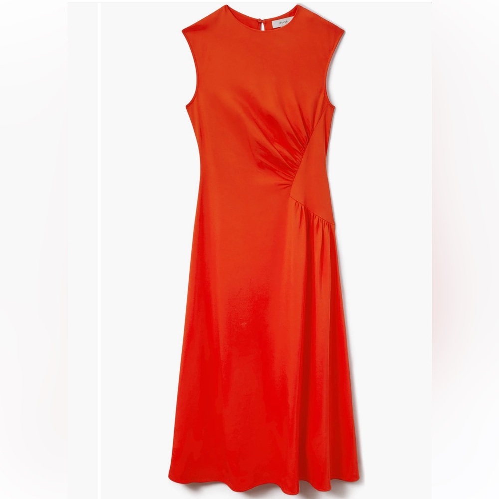 NEW Reiss Stacey Sleeveless midi orange dress size 2